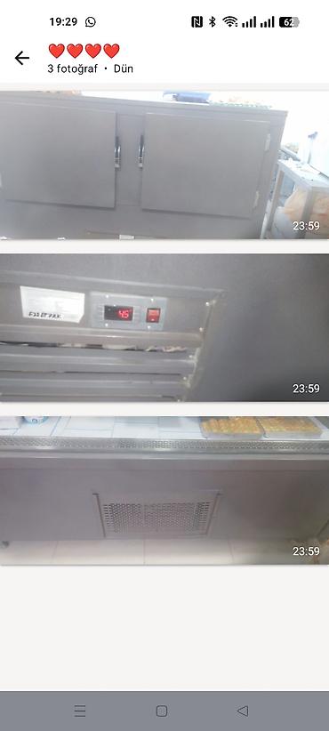 Холодильное оборудование: Paslanmayan poladdan hazırlanmış soyuducu-vitirin qiymeti - Şüşəli — 1