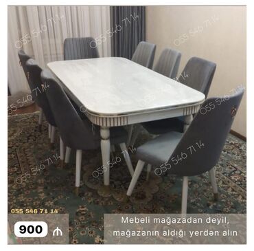 Uşaq və gənc otağı üçün dəstlər: Qonaq otağı üçün, Yeni, 8 stul