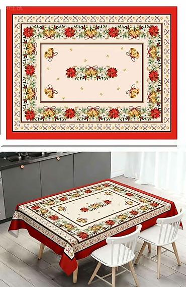 roze draperije: Novogodisnji stoljnjaci Cene i dimenzije: 140×140cm- 1500din — 4