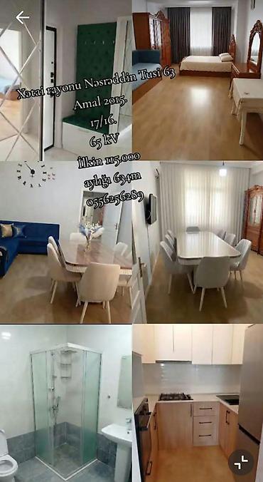 2 otaqlı, Yeni tikili, m. Əhmədli, 65 kv. m