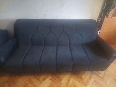 mini sofe: Trodeleni set nameštaja – trosed i dve fotelja - Materijal: meka — 2