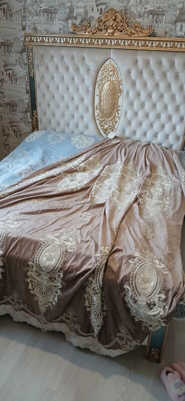 Pərdə və tüllər: Klassik üslubda zərif pərdə dəsti - Material: Tüllə kombin edilmiş — 5