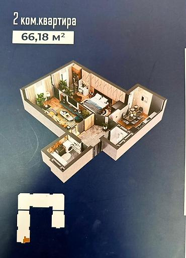 6: 2 комнаты, 65 м², Политех Элитка, 6 этаж, ПСО (под самоотделку) — 3