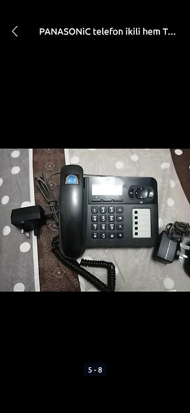 Stasionar telefonlar: PANASONiC telefon ikili hem TOKLA hem toksuz isleyir tep teze — 7