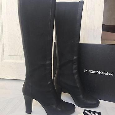 armani обувь: Сапоги, 36, Emporio Armani, Б/у, цвет - Черный, Самовывоз, Платная доставка — 4