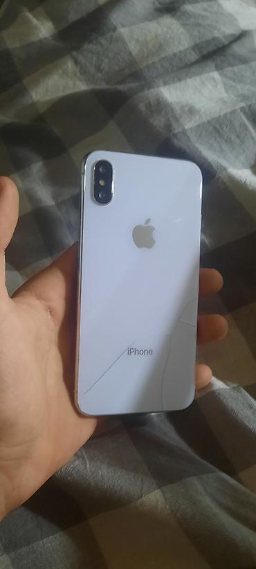 IPhone X, Б/у, 64 ГБ, Серебристый, Кабель, 67 %