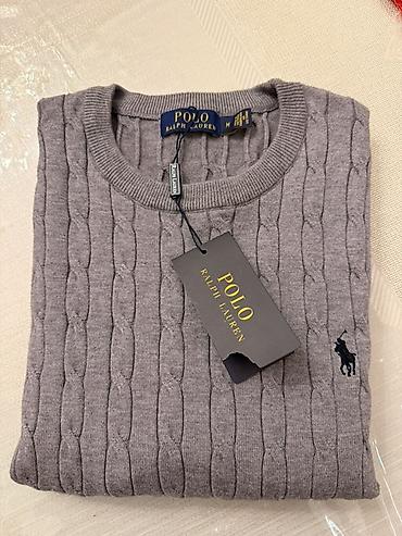 свитер: Мужской свитер, Ralph Lauren, M, цвет - Серый — 1
