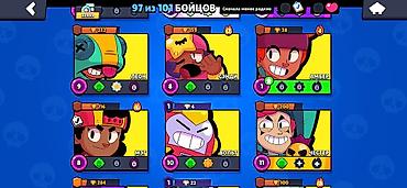 Другие игры и приставки: Аккаунт Brawl Stars - Трофеи: 33 999 - Путь к славе: значок II - — 18