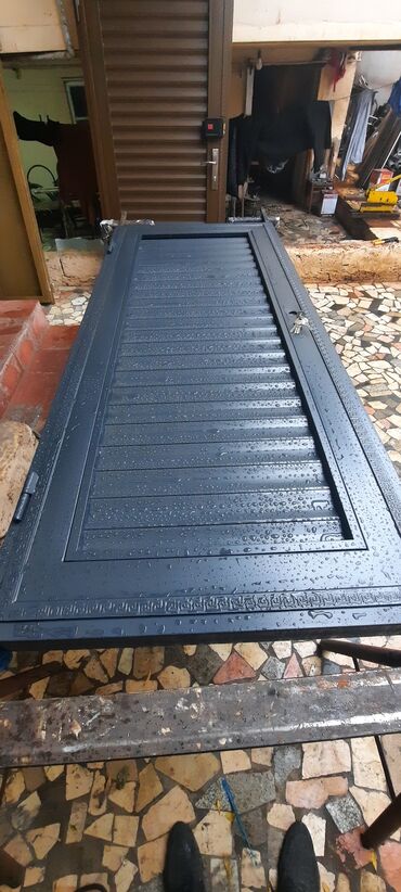 Həyət darvazaları: Yeni Taxta Həyət darvazası, Jalüz, Avtomatik, rəng - Göy, Kredit yoxdur, Ödənişli quraşdırma, Ödənişli çatdırılma — 7