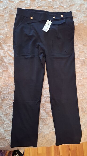 Women's Pants: Şalvar, 5XL (EU 50), rəng - Qara