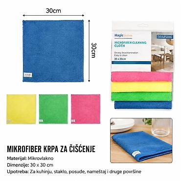 KMT Obojena pletena tkanina – set mikrofiber krpa, 4 boje mešane