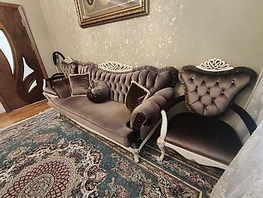 klasik divan: Klassik üslubda salon dəsti – 1 geniş divan + 2 kreslo - Stil — 3