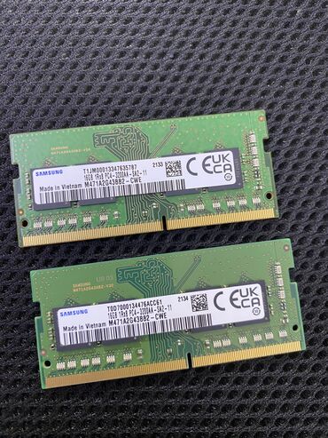 komputer barter: Operativ yaddaş (RAM) Samsung, 16 GB, 3200 Mhz, DDR4, Noutbuk üçün, Yeni