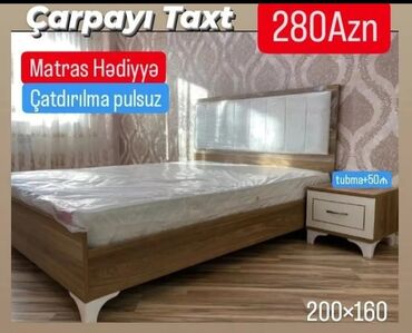 Çarpayılar: Yeni, İkinəfərlik çarpayı, Bazasız, Matras ilə, Siyirməsiz, Azərbaycan — 17