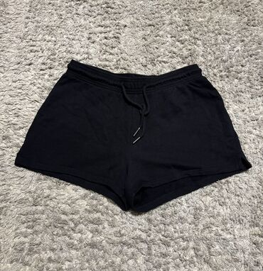pantalone sa šljokicama: M (EU 38), L (EU 40), Cotton, color - Black, Single-colored