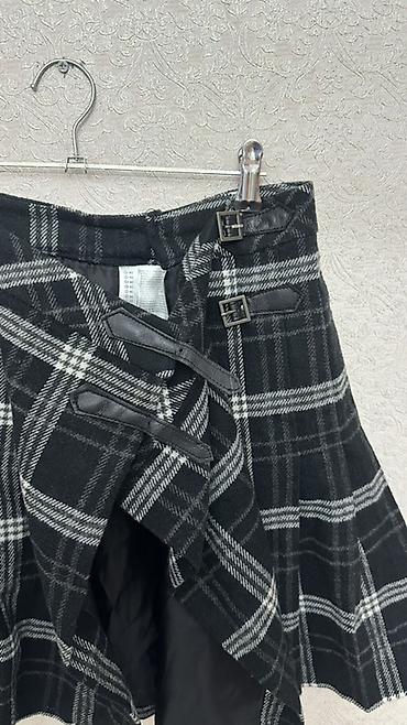 Ətəklər: Qara-boz ağ zolaqlı tartan naxışlı ətək (Yessica) - Stil: Şotland — 4