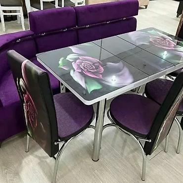 Masa və oturacaq dəstləri: *Hazır elde olan* ✔️Türk istehsalı🇹🇷 ✔️Kuxna üçün stol stul dəsti ✔️ — 6