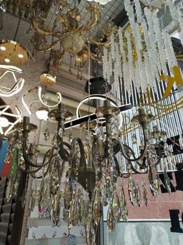 lüstra: Çılçıraq, 5 lampa, Xrustal