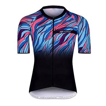 Oprema za bicikliste: DRES FORCE LIFE KRATKI RUKAV, CRNA-PLAVA-ROZE | Dres je dizajniran — 1
