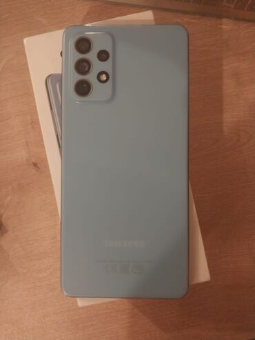 samsung yeni telefonlar 2020: Samsung Galaxy A72, 256 GB, rəng - Mavi, Sensor, Barmaq izi, İki sim kartlı
