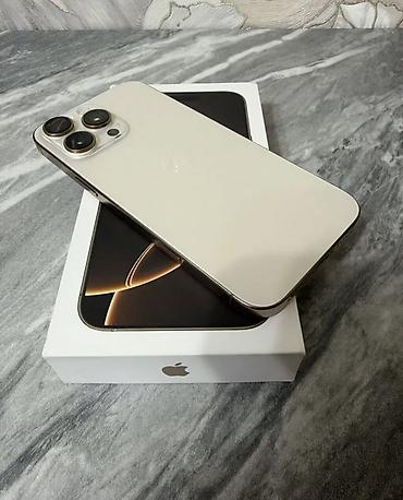 ayfon şekli: IPhone 16 Pro, 256 GB, Desert Titanium, Zəmanət — 1