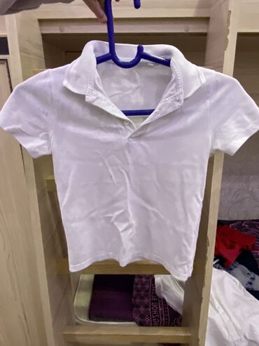 детские рубашка: Детский топ, рубашка, цвет - Белый, Б/у