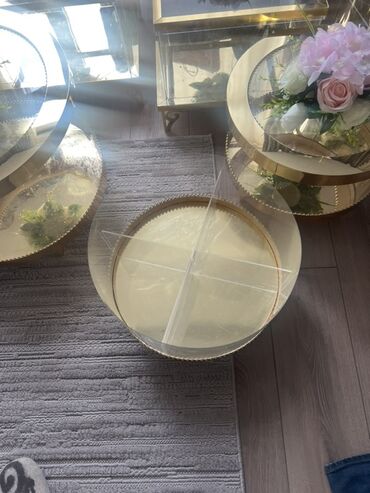 тележка хозяйственная: Комплект себет - Набор из круглых и квадратных корзинок разной высоты