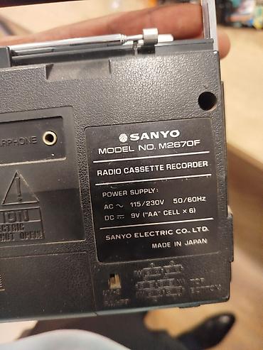 kaset calar: Sanyo M2670F radio-kaset yazıcısı Japon. - Tip: Radio Cassette — 3