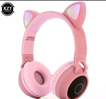 p47 bežične slušalice bele: Bluetooth slušalice odlikuju se divnim dizajnom mačjeg uha i LED
