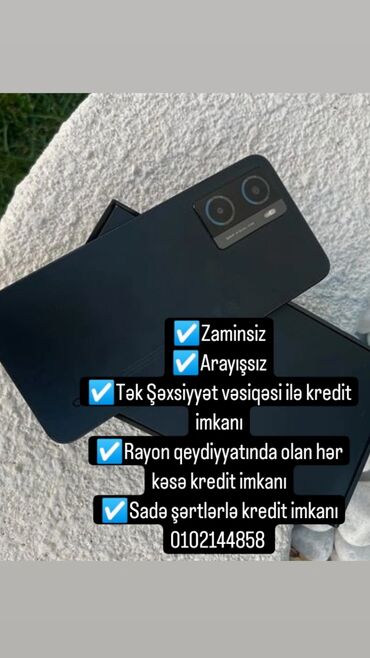 2 ci əl telefonlar: '🪪Tək Şəxsiyyət vəsiqəsi ilə kredit imkanı 📄 Rəsmi zəmanət 1 il 📦