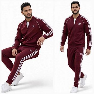 Muški komplet trenerke – bordo boja - Dvodijelni set: gornji deo na na lalafo.rs Muški komplet trenerke – bordo boja - Dvodijelni set: gornji deo na