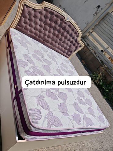 Çarpayılar: Yeni Taxt 220₼ 1 aydı alınıb ortopedik matrasla verilir çatdırılma