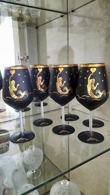 set qablari: Qədəhlər, rəng - Qara, Şüşə, 6 ədədli dəst — 1
