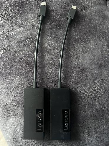 Ноутбуки и аксессуары: Lenovo USB‑C → Ethernet (RJ‑45) adapteri Əldə 2 ədəd var. Hər biri 30 — 1