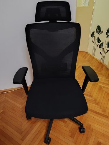 stol i stolice: Ergonomska, bоја - Crna, Upotrebljenо