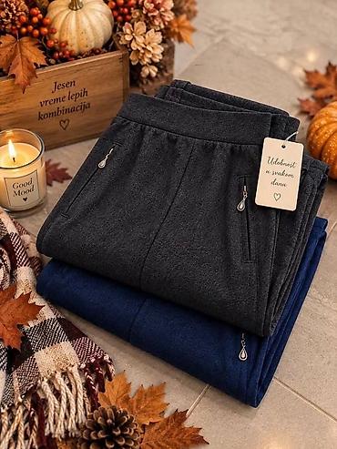 Pantalone: Ženske široke pantalone za svaki dan – jesenji kroj sa visokim strukom — 2