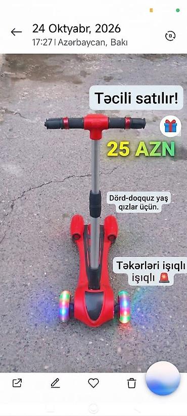 Digər: Qız uşağı Velosibet satılır tecılı satışda olan 95 AZN olan bu — 11