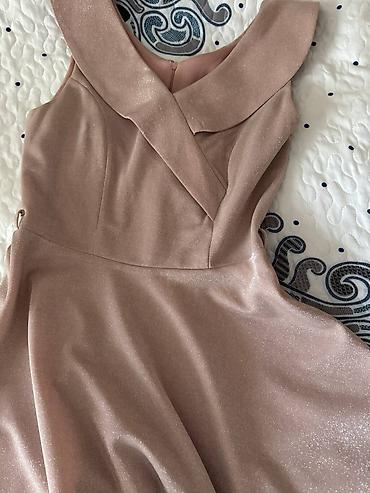 toy geyim: Qadın paltarı – SEEL Fashion - Rəng: pudra/şampan tonunda, yüngül — 2