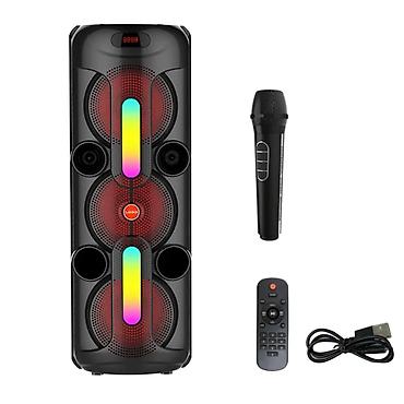 Audio: Parti portativ akustik sistemi – LED işıqlı, mikrofon və pultla — 1