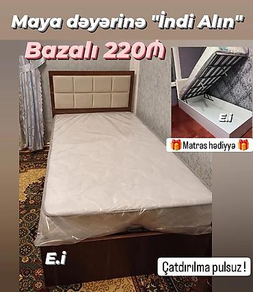 2х yarus carpayı: Bazalı tək nəfərlik çarpayı - Yuxarı qalxan mexanizmli baza: geniş və — 2