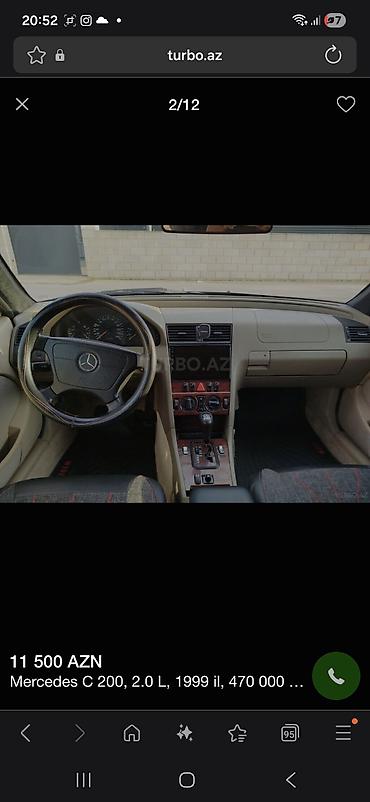 Mercedes-Benz: Mercedes-Benz C 200: 2 l | 1999 il Sedan — 2
