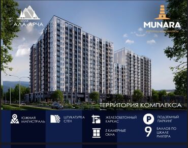 город кара балта квартира: Строится, Элитка, 1 комната, 43 м²