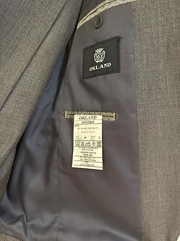 pencek modelleri: OKLAND kişi pencəyi və şalvarı – slim fit - Rəng: boz (xırda — 2