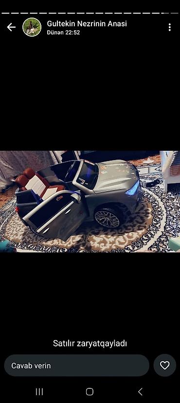 Детские электрокары: Uşaq elektrik maşını – gümüşü rəng, iki oturacaqlı model — 1