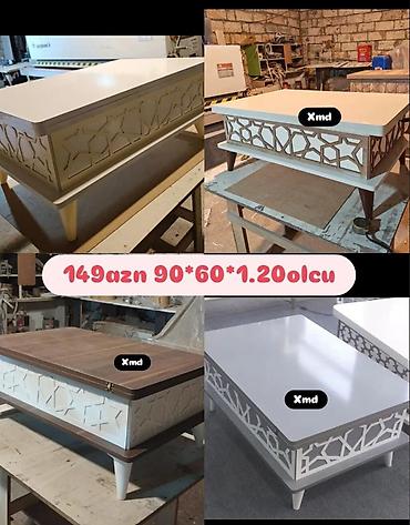 Düz masa, Transformer, Təkərsiz, Parlaq laminat, Zəmanətsiz