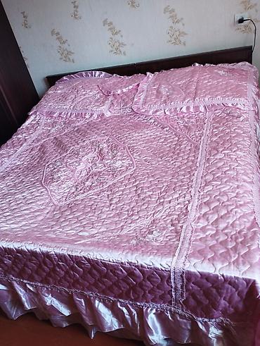 pastel dest: Satışda: klassik üslublu çarpayı örtüyü dəsti - Rəng: açıq çəhrayı - — 2