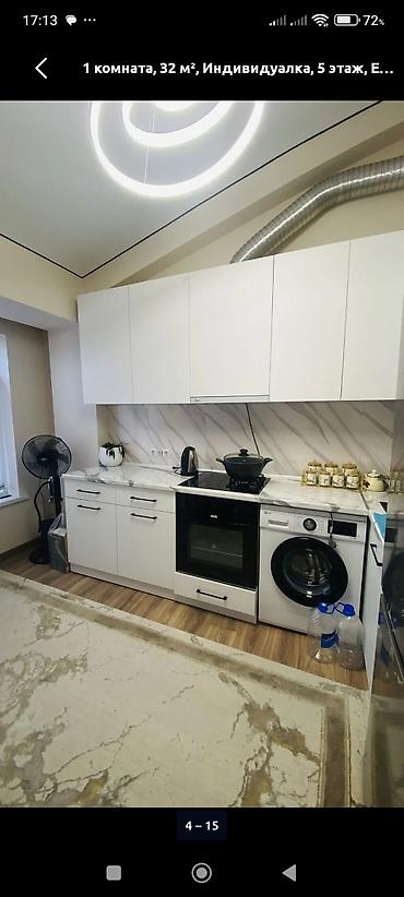 studio apartment: 1 комната, 32 м², Индивидуалка, 5 этаж, Евроремонт — 3