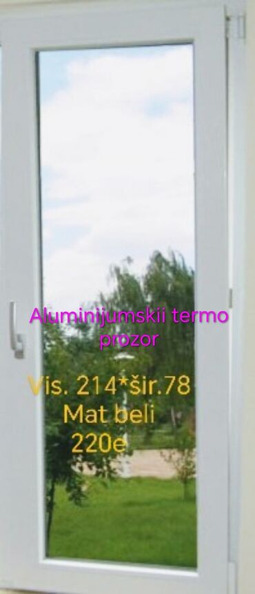 Prozori: Aluminijumski termo prozori – više dimenzija i varijanti - Kupatilski — 4