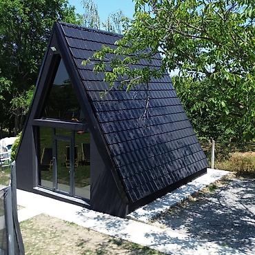 Tikinti işləri: A-Frame tipli mini ev/kabin - Müasir A-formalı memarlıq: yüksək — 4