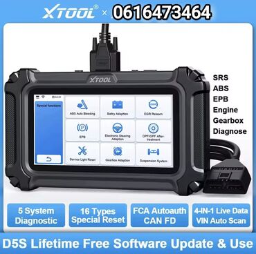 Alati za automobile: Novo - Xtool D5S OBD2 ABS,SRS,EPB / CAN FD FCA 16 Reset Auto — 15
